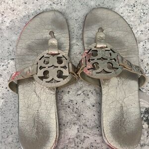 Tory Burch Metallic Sandals